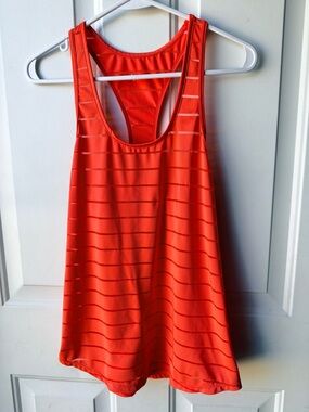 Zyia Racerback Athletic Tank Bright Orange Lightweight Workout Top Women